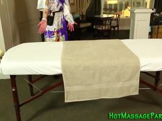 Stupendous asian masseuse sucks
