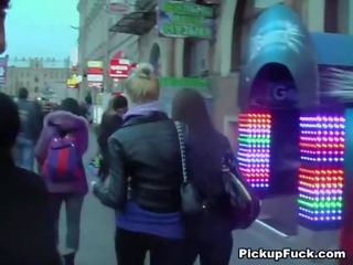 Real public x rated clip with a stunning brunette