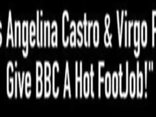 BBWs Angelina Castro & Virgo Peridot Give BBC A magnificent FootJob&excl;
