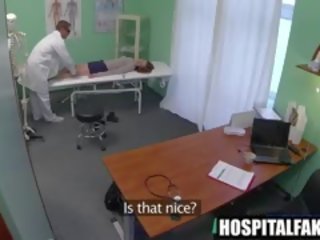 Foxy Brunette Patient Gets Massaged By Her MD