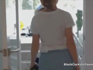 Perky redhead teen pounded by a big black penis