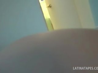Sassy latina divinity getting slit fucked from her back