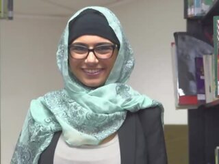MIA KHALFIA - Arab divinity Strips Naked In A Library Just For You