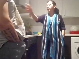 Fighting in the kitchen ends with fucking
