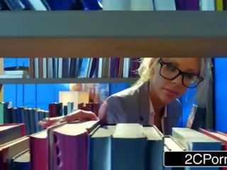 Bored Busty Librarian Courtney Taylor Hankering For a Hard dick to Suck