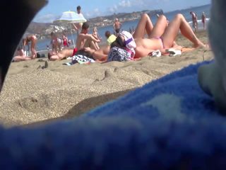 Spying on incredible beach girls